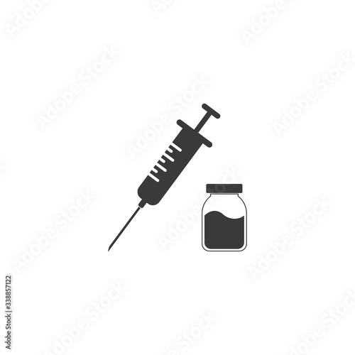 Vaccination and immunization icon vector
