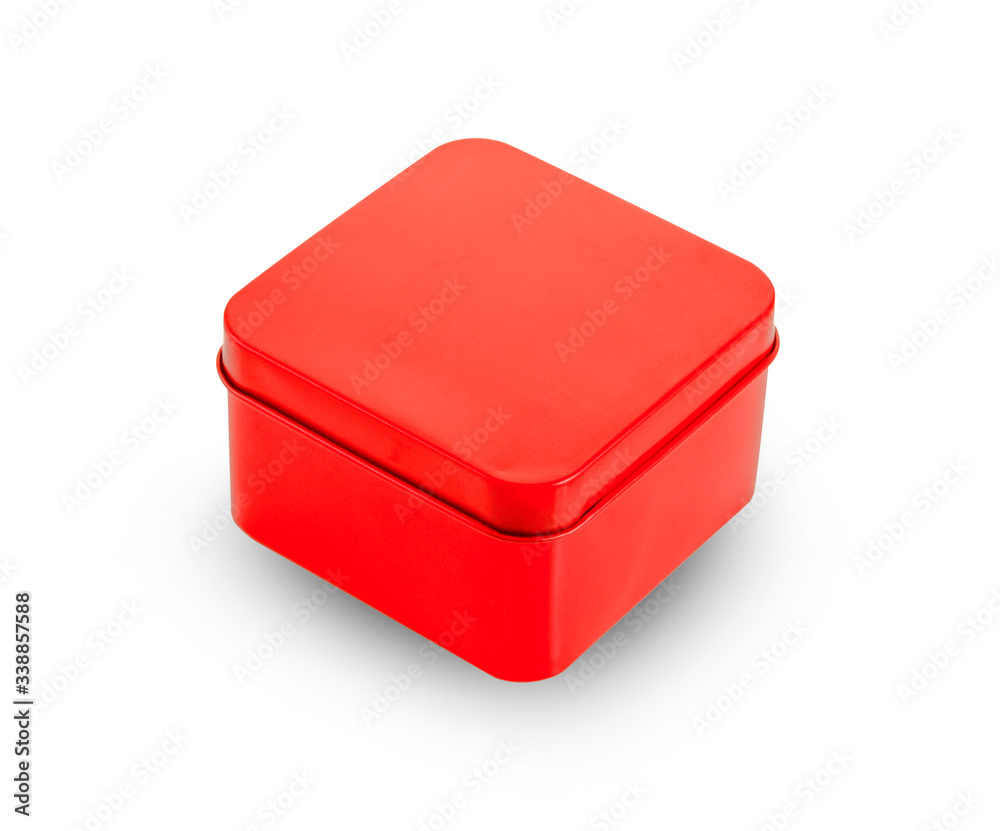 empty red box isolated on white background empty red box isolated on white background