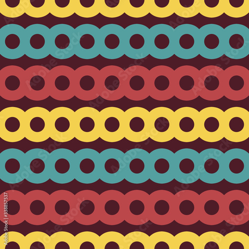 Retro seamless pattern with geometric ornament.