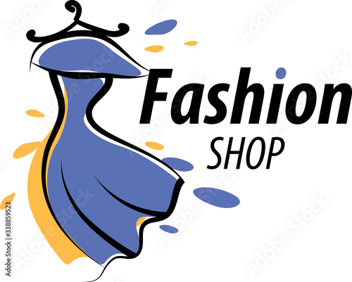 logo fashion shop, illustration, isolated, lady