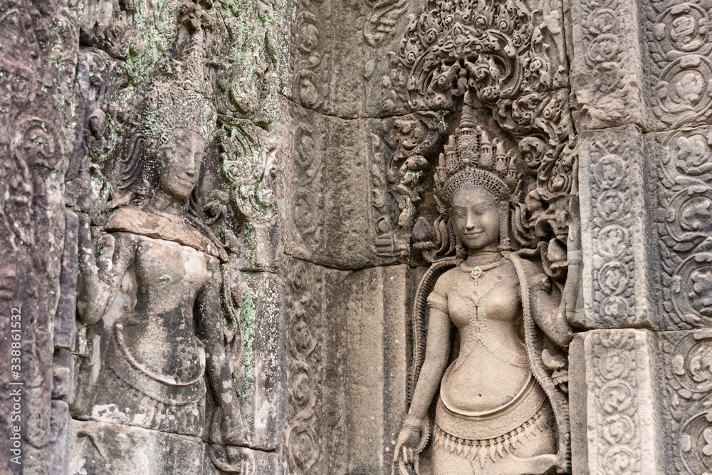Bayon Castle or Prasat Bayon Khmer temple at Angkor in siem reap Cambodia Bayon Castle or Prasat Bayon Khmer temple at Angkor in siem reap Cambodia