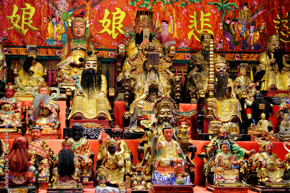 Chinese shrine at Wat Phanan Choeng temple - Thailand