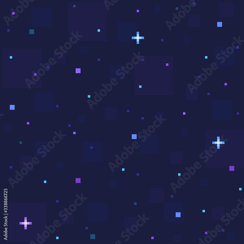 Pixel art star sky at night.