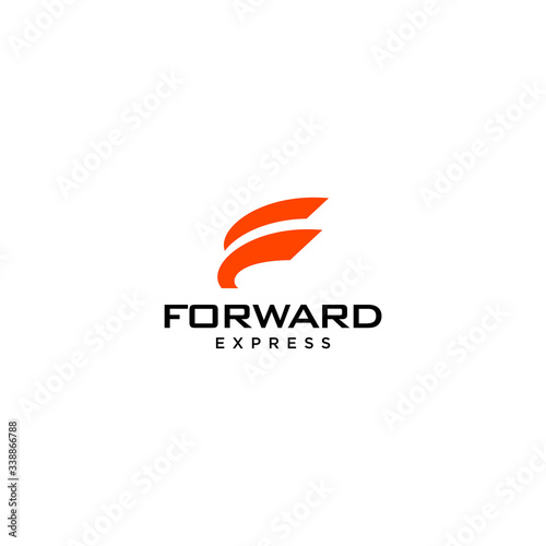Bold and strong logo design of letter F with clean background - EPS10 - Vector.