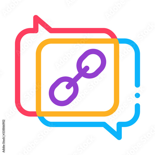 coincidence of two opinions icon vector. coincidence of two opinions sign. color symbol illustration