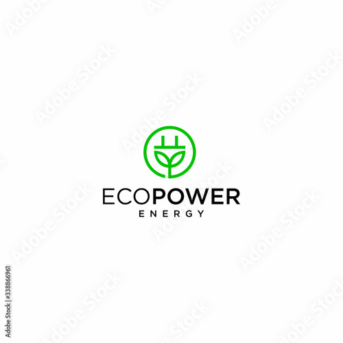 Bold, creative and modern logo design of electric power and eco energy with clear background - EPS10 - Vector.