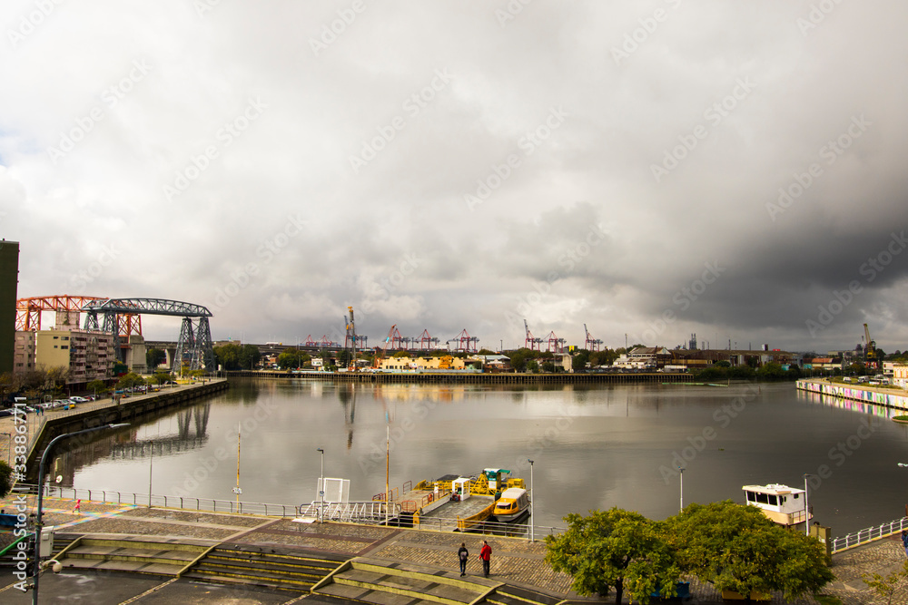 A cloudy day in the port of La Boca