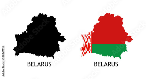 Silhouette of Belarus black...