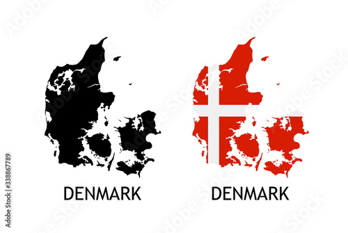 Silhouette of Denmark black...