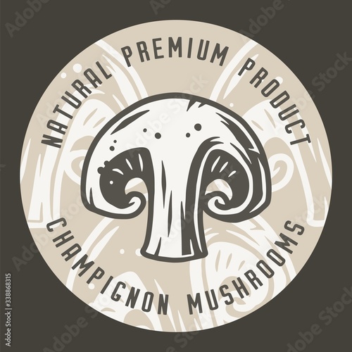 Autumn champignon mushroom picking, vegan menu set