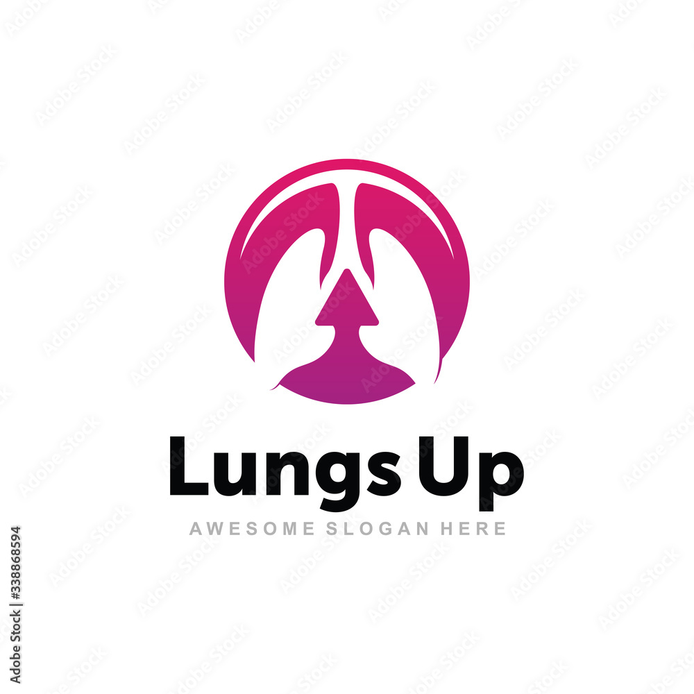 Obraz premium Lungs Logo, Lungs Logo Vektor
