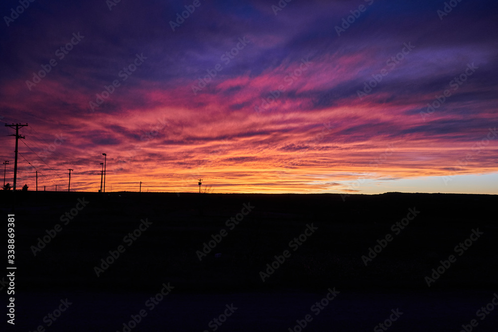 Amazingly Beautiful Texas Colorful Desert Sunset Sky