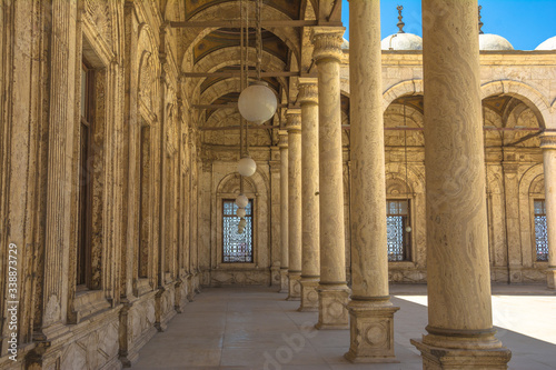 Detalhes de arquitetura da mesquita de mohammed ali em cairo no egito © Bruno