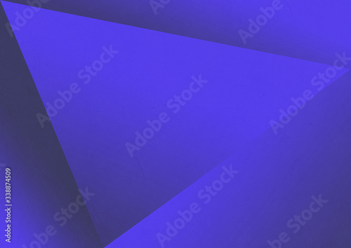 A blue triangular geometric background with subtle gradients and copy space