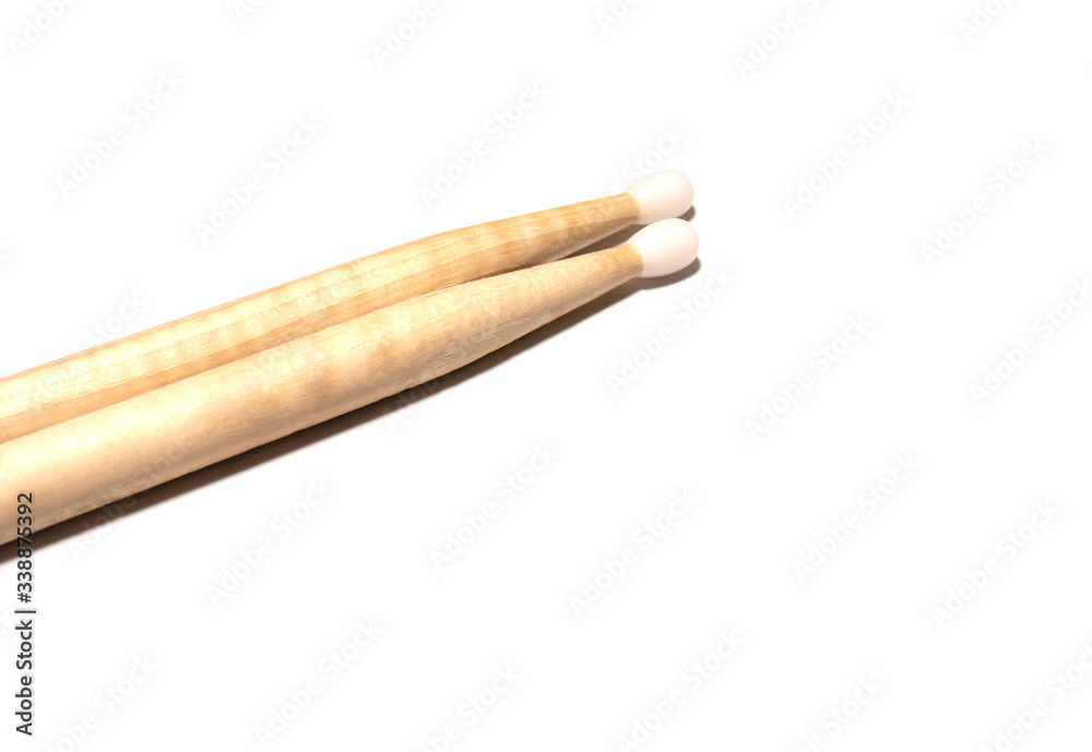 Two drumsticks isolated close up Two drumsticks isolated close up