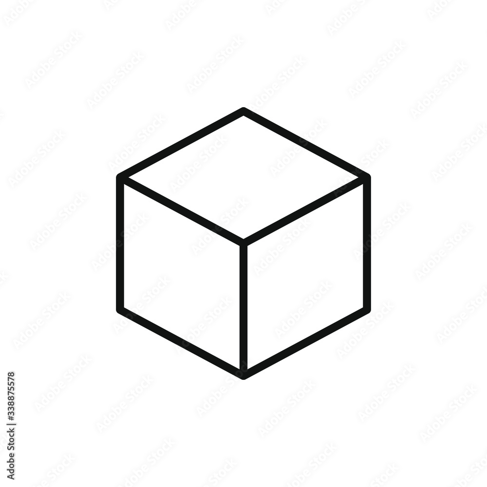 single icon of a cube vector illustration single icon of a cube vector illustration