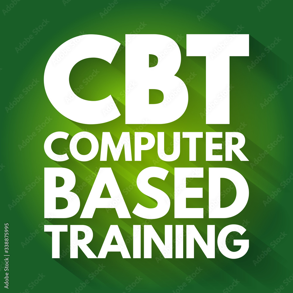 Fototapeta premium CBT - Computer Based Training acronym, education concept background