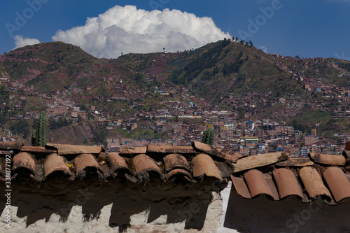 Cusco Hillside Over Pantiles Peru South America