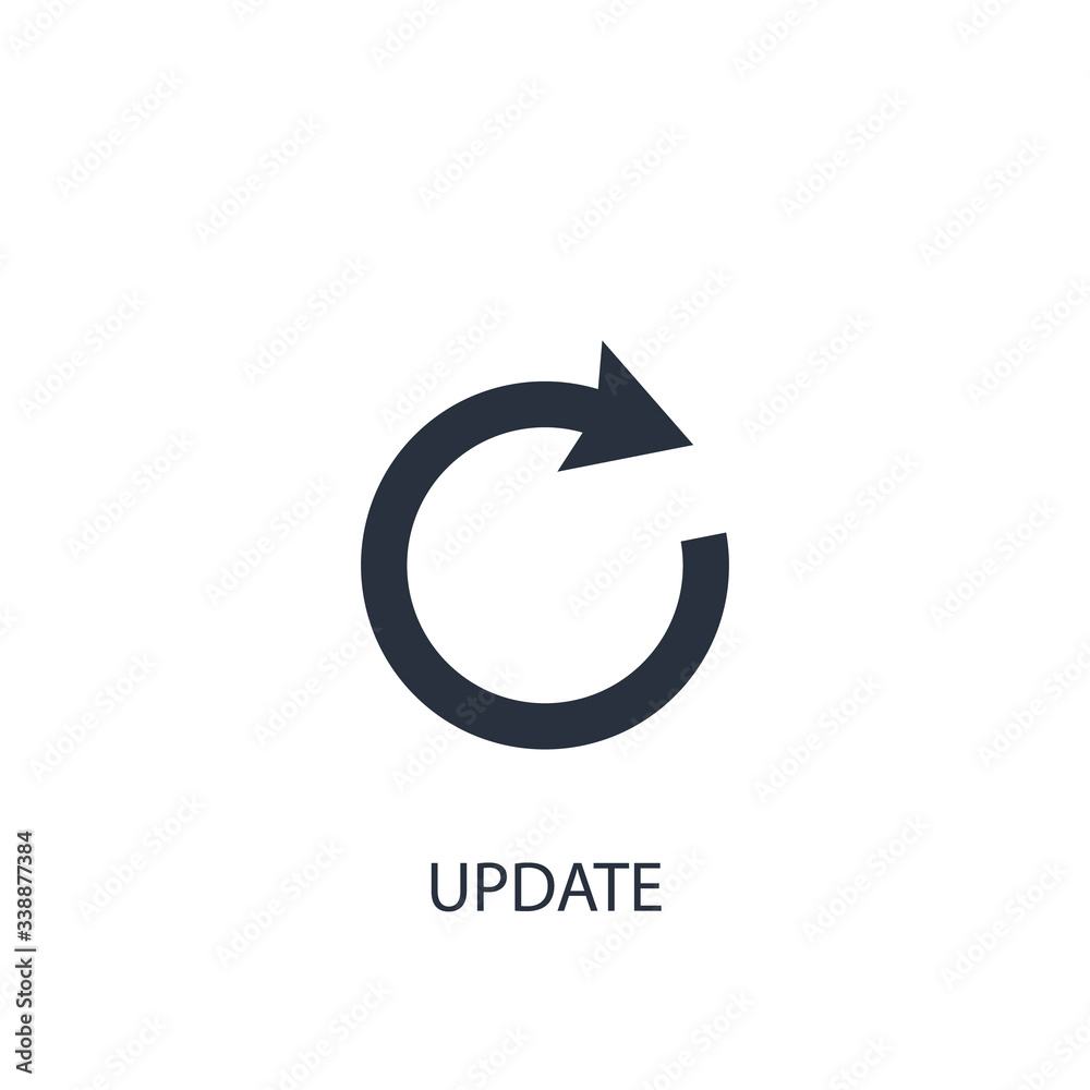 Update icon. Simple device element illustration. Update icon. Simple device element illustration.