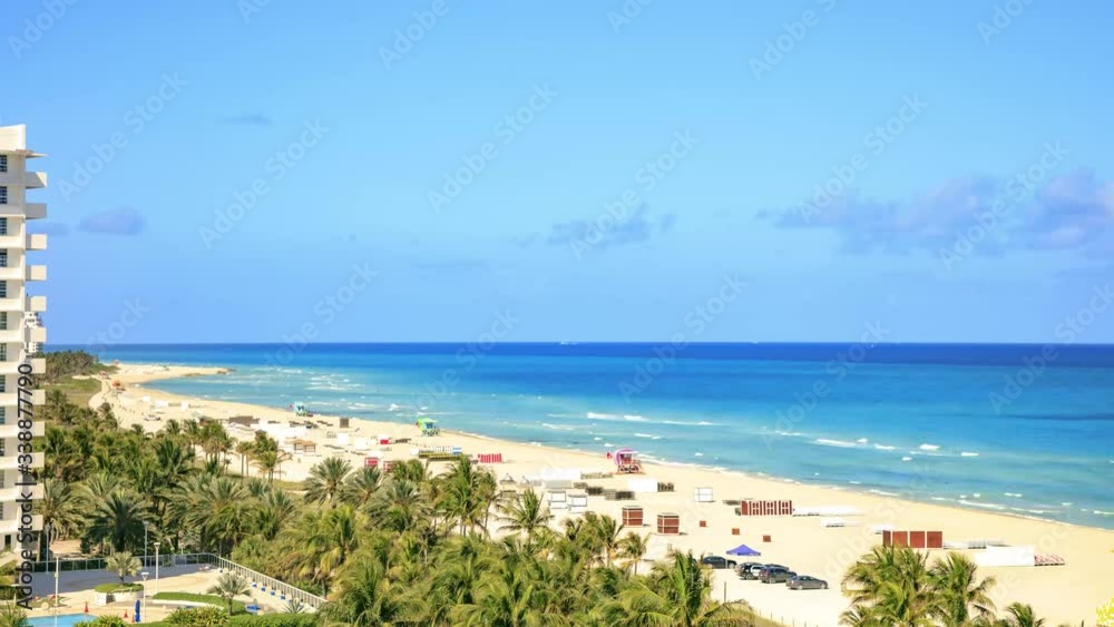 Miami Beach during the corona crisis time lapse 4K