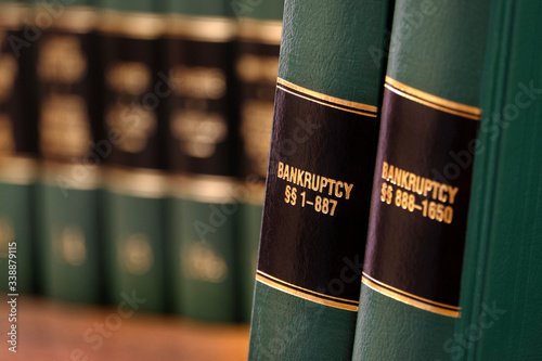 Bankruptcy Law Books on Shelf for Legal Reference photo