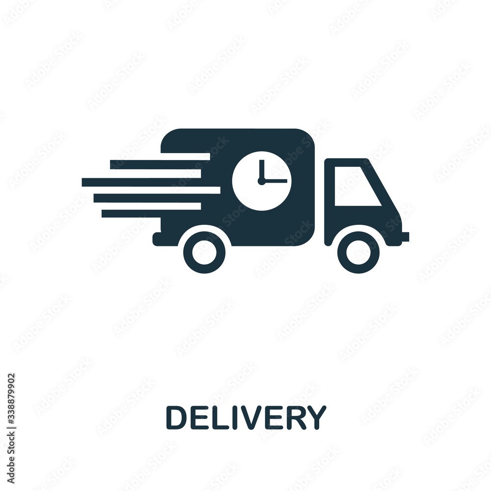 Delivery icon. Simple illustration from e-commerce collection. Creative Delivery icon for web design, templates, infographics and more Delivery icon. Simple illustration from e-commerce collection. Creative Delivery icon for web design, templates, infographics and more