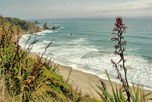 Cape Foulwind on the West Coast of New Zealand's South Island, overlooking the Tasman Sea. photo