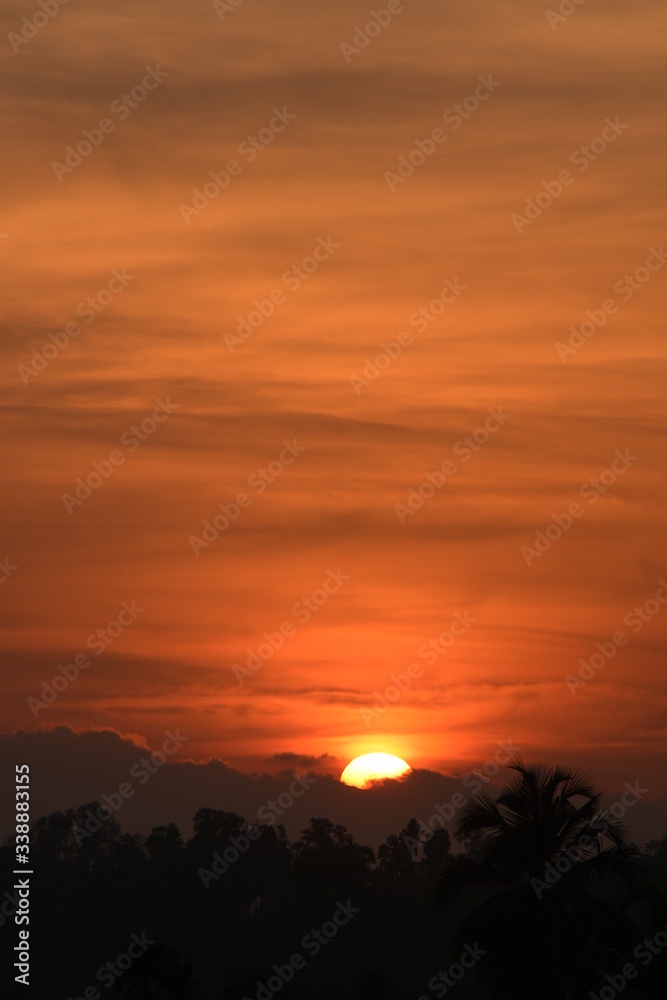 sunset in the mountains