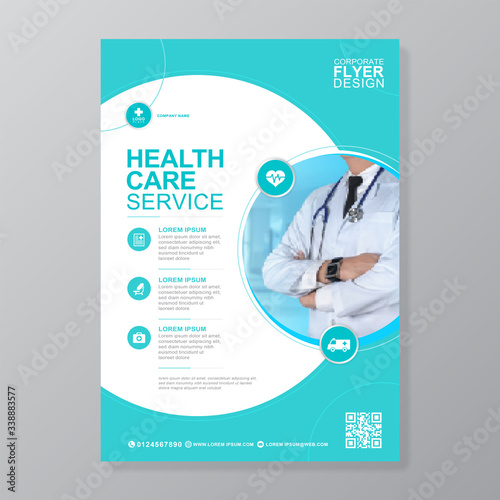  Corporate healthcare and medical cove a4 flyer design template for print