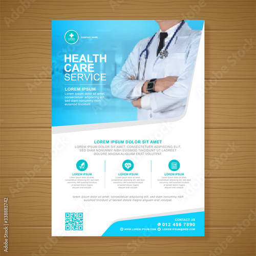  Corporate healthcare and medical cove a4 flyer design template for print
