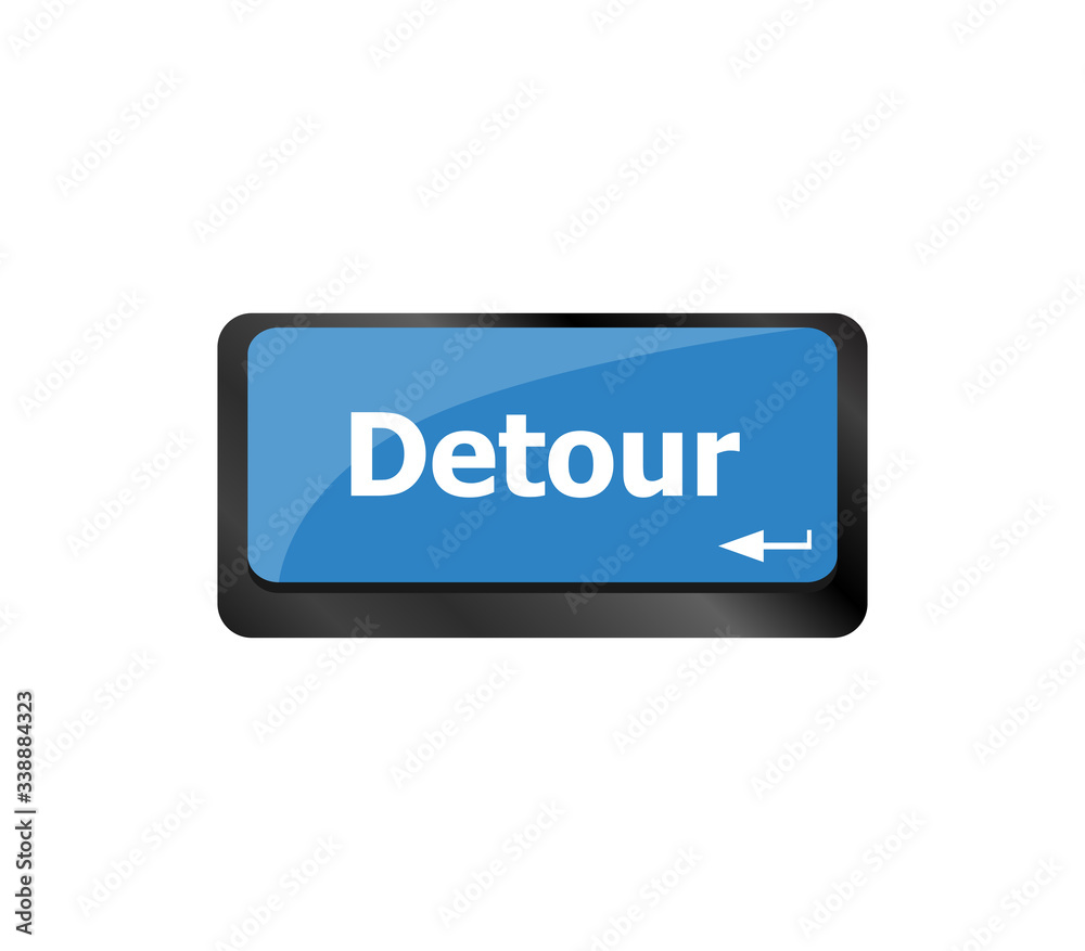 Computer keyboard with detour key - technology background Computer keyboard with detour key - technology background