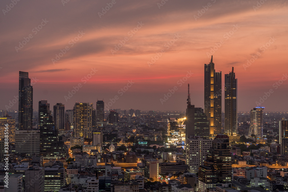 Bangkok at sunset