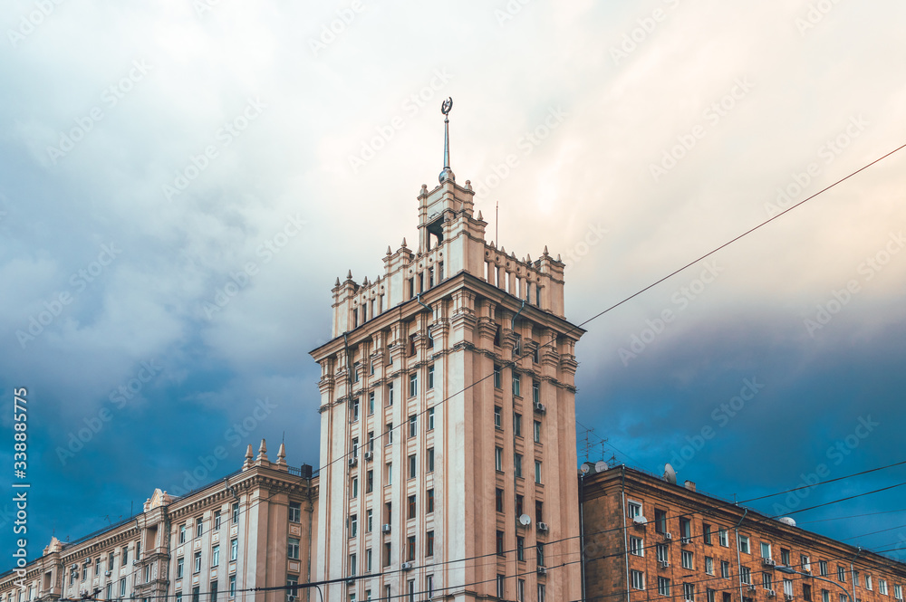 House with a spire in Khrakiv, Ukraine