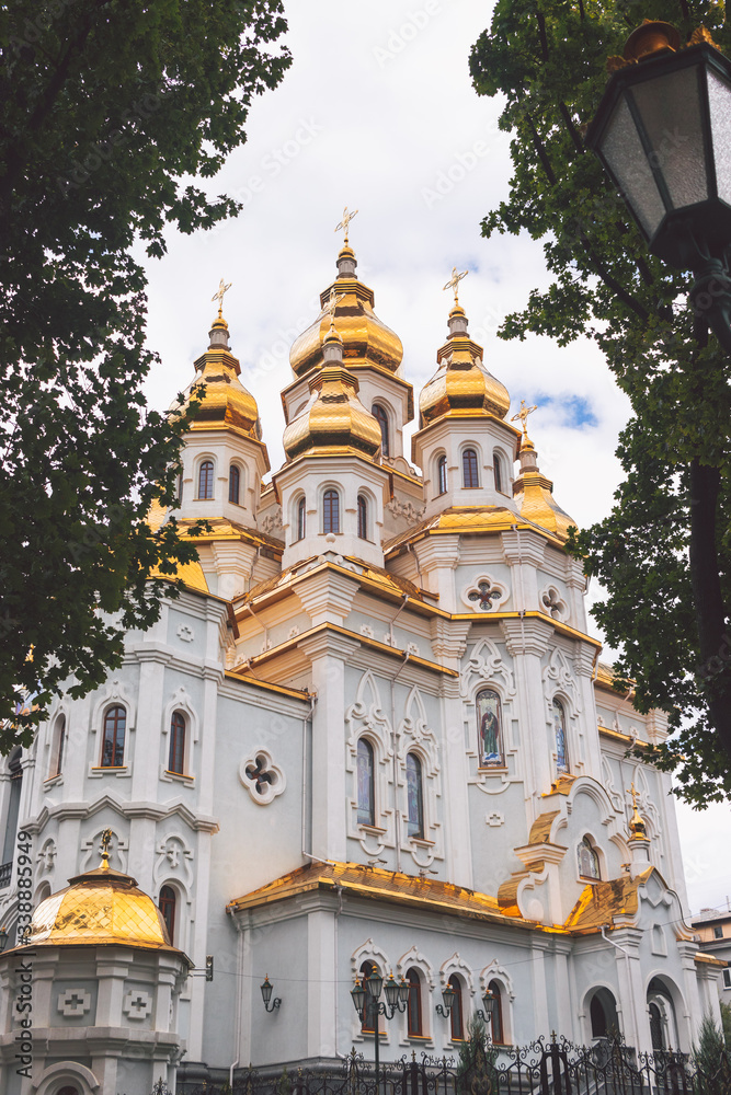 Facade of Myronosyts church in Khrakiv, Ukraine