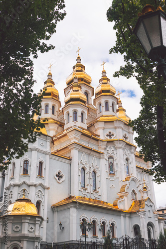 Obraz na płótnie Facade of Myronosyts church in Khrakiv, Ukraine w salonie