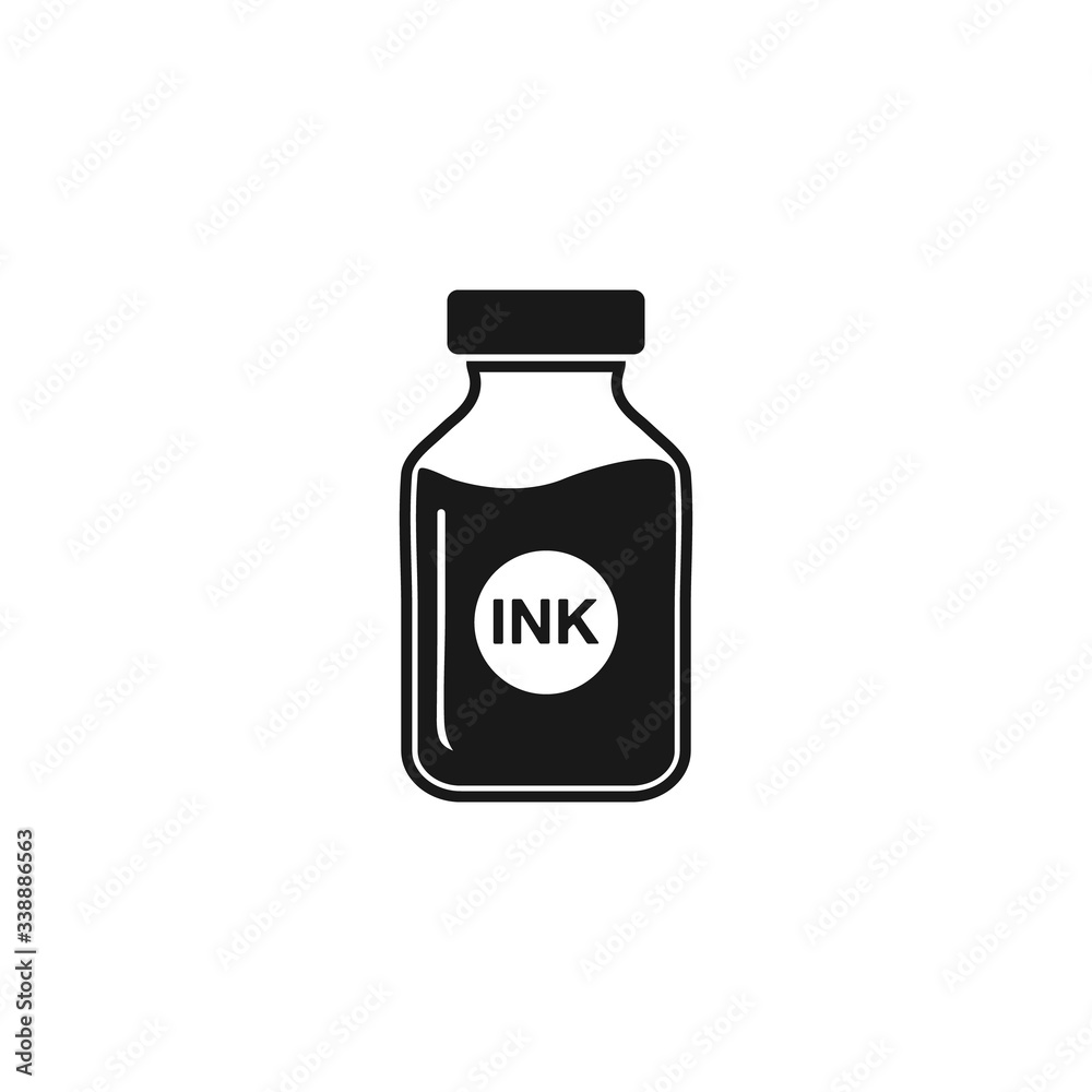 Ink Pot Icon. Editable Vector EPS Symbol Illustration.
