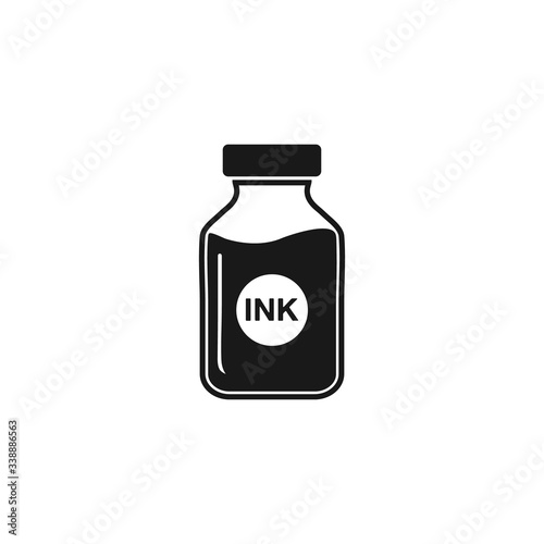 Ink Pot Icon. Editable Vector EPS Symbol Illustration.
