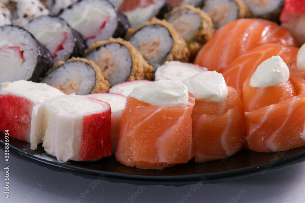 sushi with salmon