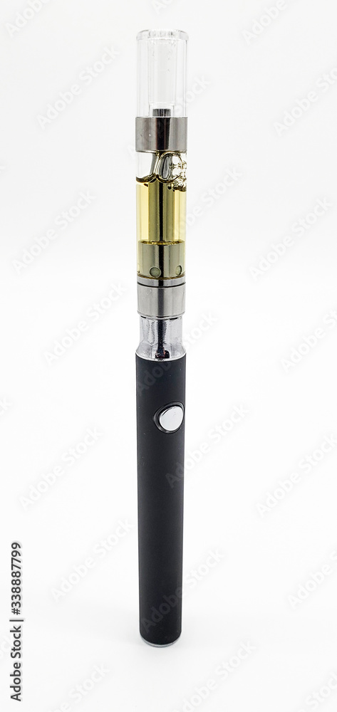Vape Pen. Cannabis oil vape pen cartridges. Alternative method of smoking  the THC extracted from marijuana plants. foto de Stock | Adobe Stock