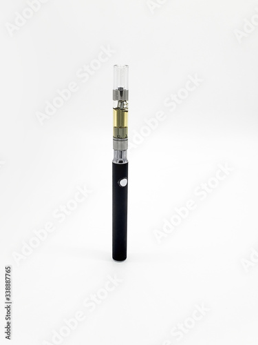 Vape Pen. Cannabis oil vape pen cartridges. Alternative method of smoking the THC extracted from marijuana plants.
