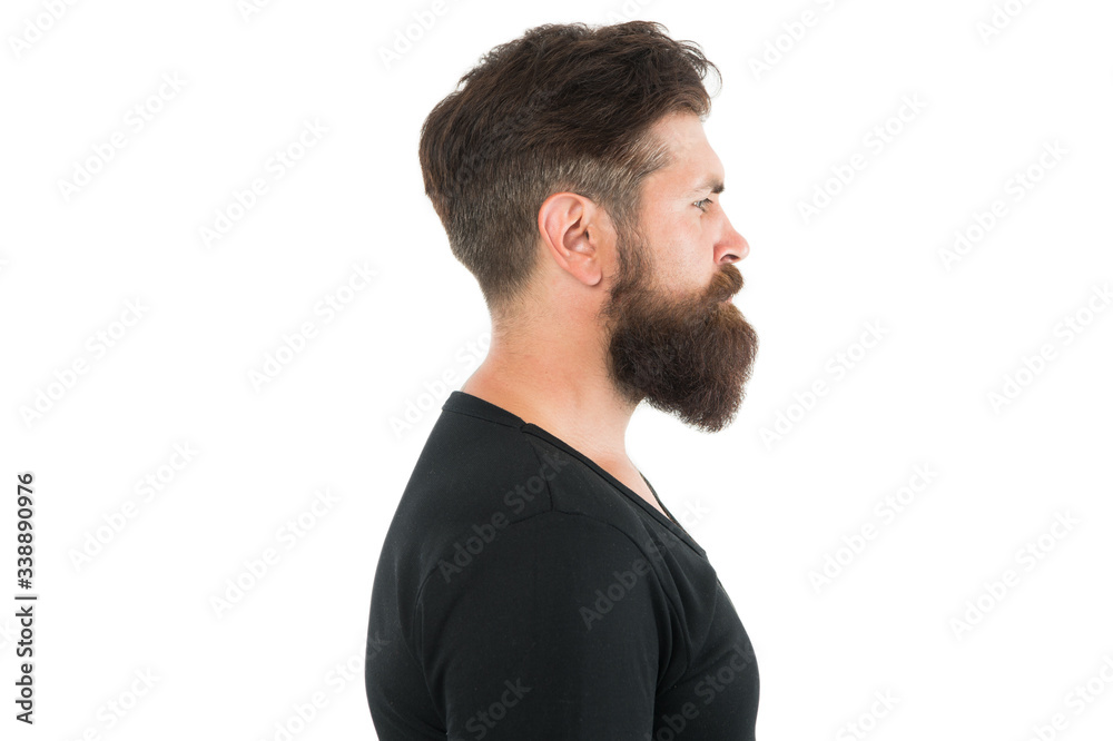 show hairstyle in profile. make look more elegant. confidence and success. Elegance stays in fashion. man posing isolated on white. Fashion model in casual style clothes. Man wearing spring clothes show hairstyle in profile. make look more elegant. confidence and success. Elegance stays in fashion. man posing isolated on white. Fashion model in casual style clothes. Man wearing spring clothes