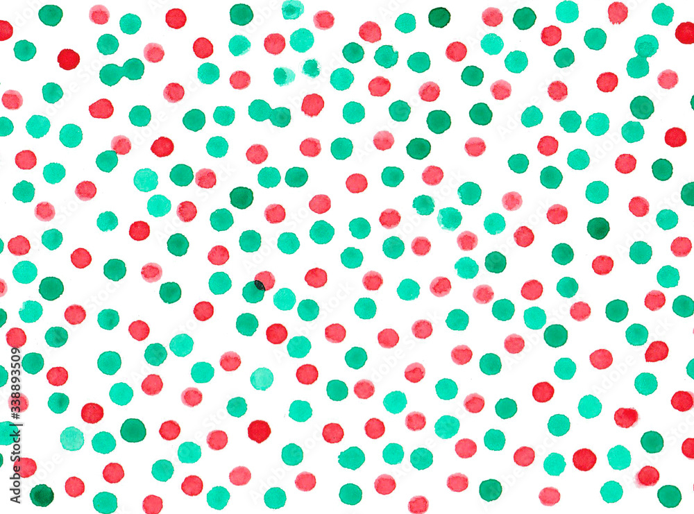 watercolor pattern of multicolored dots