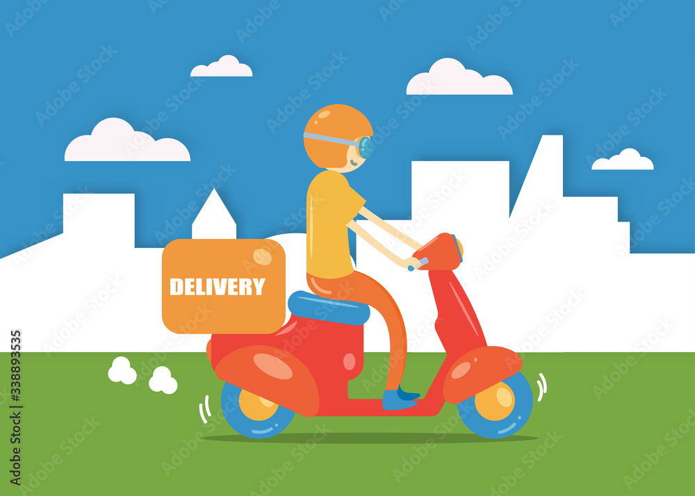 Sale delivery vector artwork background