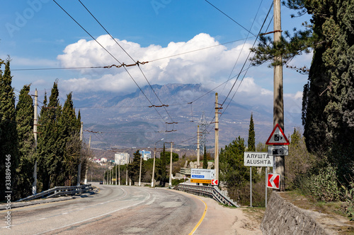 cable car in the mountains
