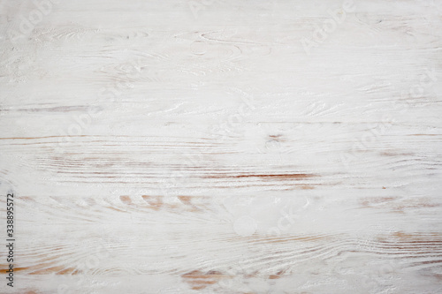 White painting on old wooden background