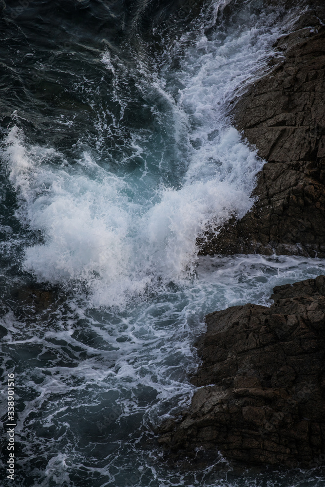 Waves Crashing Against the Rocks