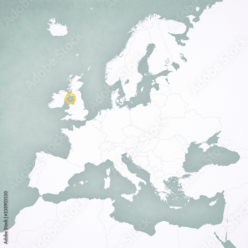 Map of Europe - Isle of Man