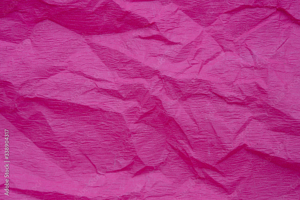 crumpled pink paper, background, texture