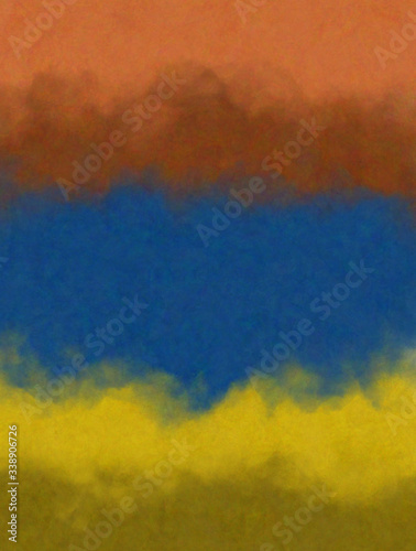 Trendcolor Classic Blue Color Palette After Adobe Color watercolour on fine grain texture /5 complementary no. 2 photo