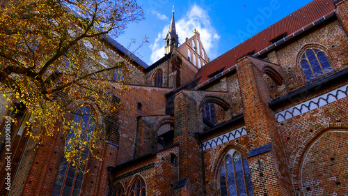 The St. Georgen church in Wismar, gothically mainline churches